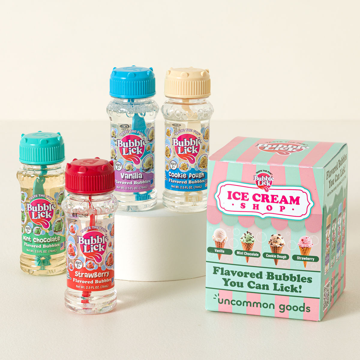 Ice Cream Shop Lickable Bubbles – Set of 4