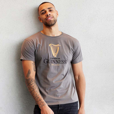 Grey Guinness Harp Men’s T Shirt
