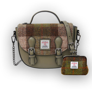 Harris Tweed Matching Satchel & Purse Dunbar Set