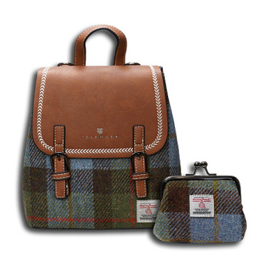 Tartan Matching Backpack & Purse Scottish Set