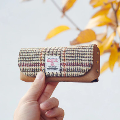 Harris Tweed & Leather Glasses Case