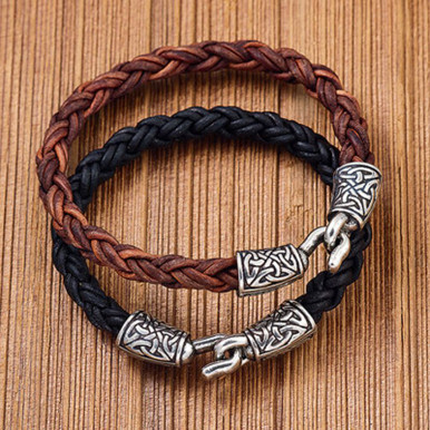Celtic Leather Bracelet
