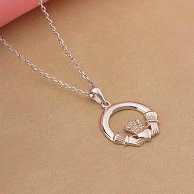 Sterling Silver Claddagh Necklace